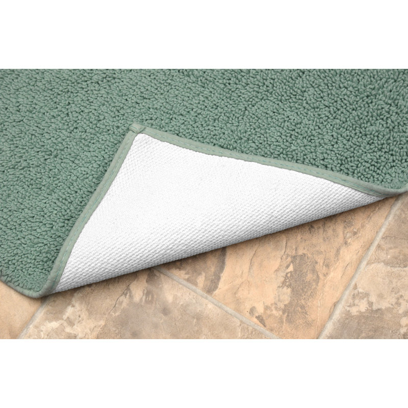 Tapis pour salle de bain Roanoke, L 22 po x L 60 po, Écume de mer