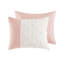 3 PCS Full/Queen Colorblock Clip Jacquard Duvet Cover Set Pink