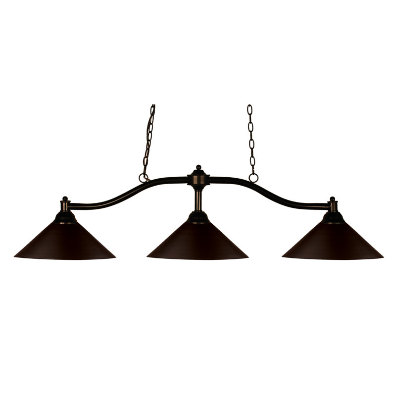 Beecroft 3 - Light Bronze Pool Table Lights Pendant