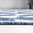 Yahoue Modern Tribal Geometric Ivory/Blue Indoor/Outdoor Rug-1075762105