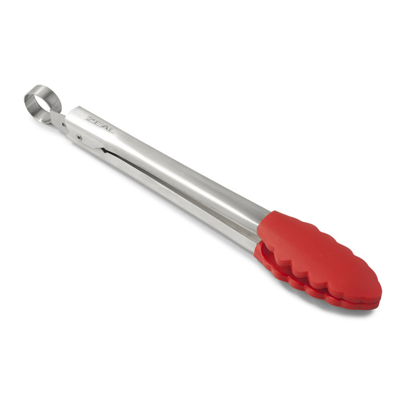 Zeal Kitchen Tong, 28.5cm L x 5.5cm W x 3cm D, Red