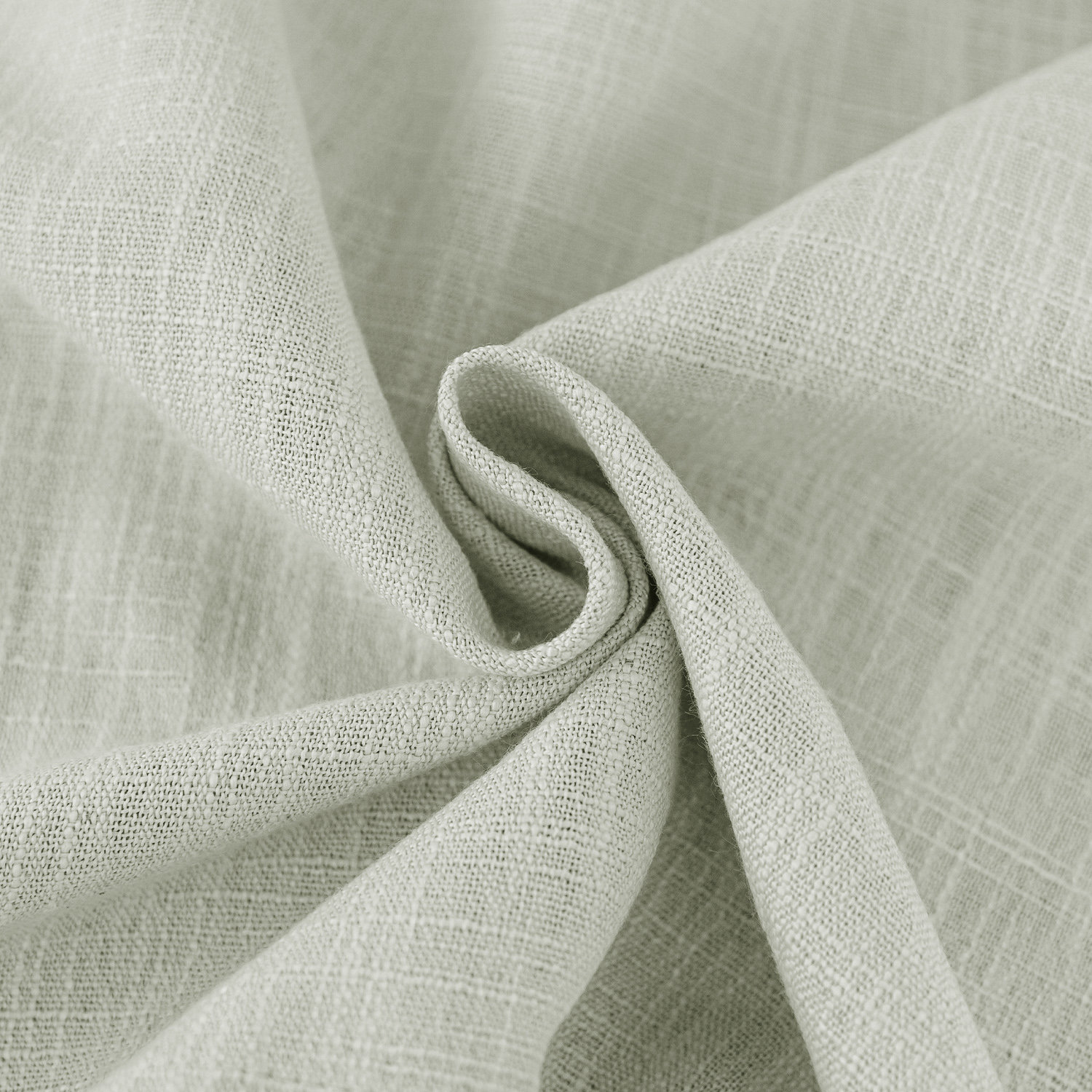 Kambi Semi-Sheer Linen Blend Curtain Set, Foggy Gray, 52" W x 96" L