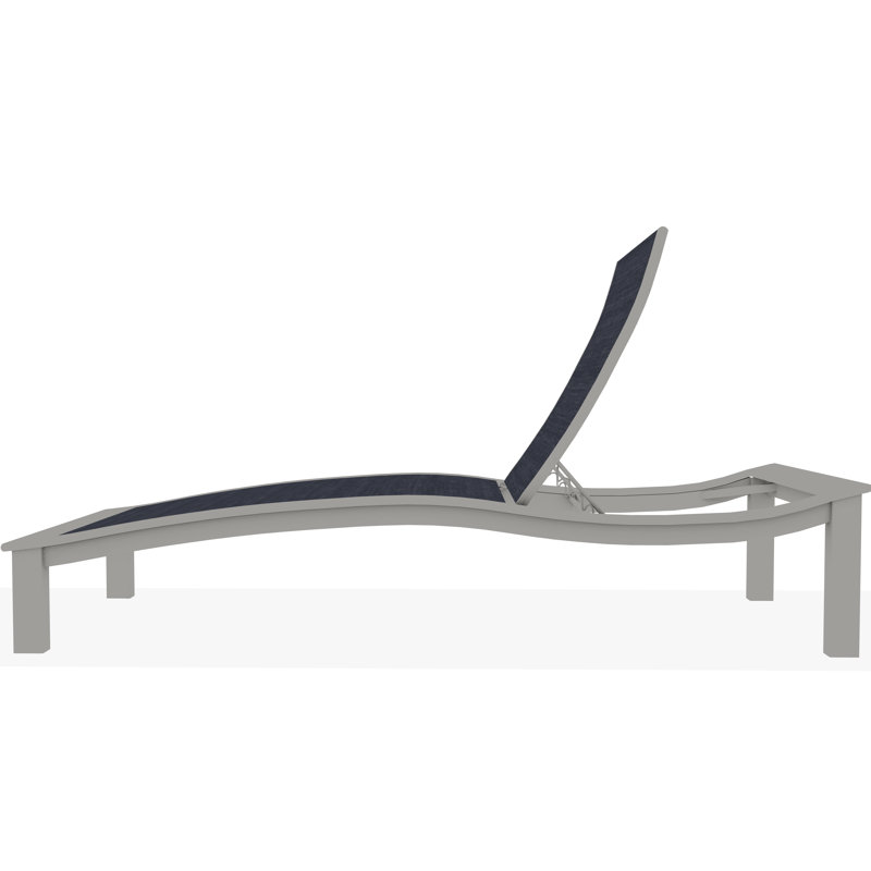 Bazza Outdoor Chaise Lounge, White 6D Sunbrella®, Snow