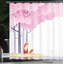 Ensemble de rideau de douche avec crochets et crochets fox-44331975