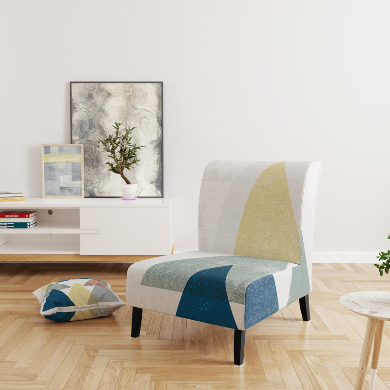 Fauteuil de chambre rembourré à motif géométrique Triangles II