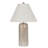 Polyresin Table Lamp with Linen Shade, Brown Marble