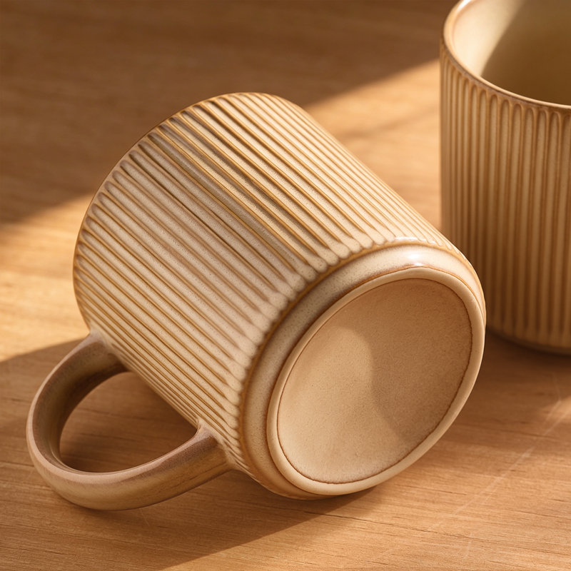 Ensemble de 6 tasses en grès, crème, Cream
