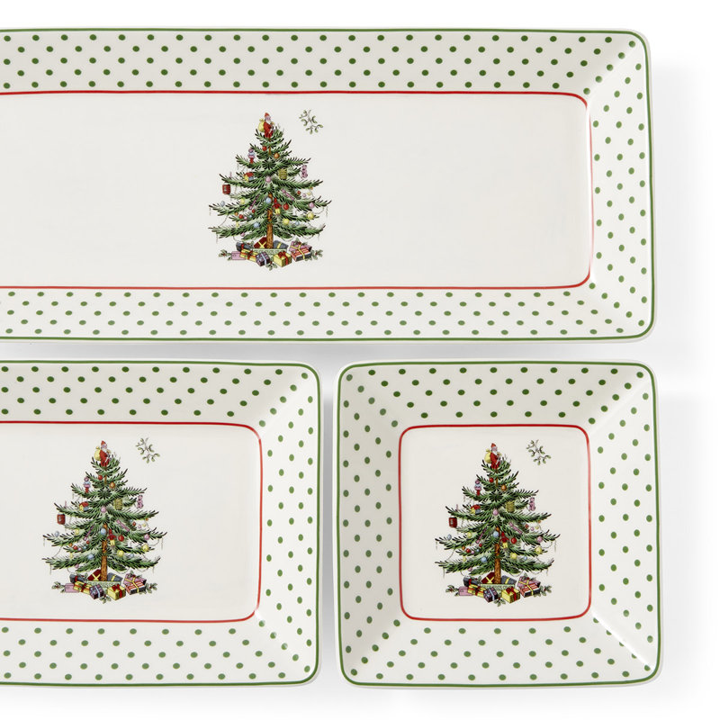 Polka Dot Nesting Trays, Set of 3