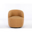 Fauteuil pivotant kaki avec revêtement en tissu doux pour salle à manger et couloir, pivotant à 360°