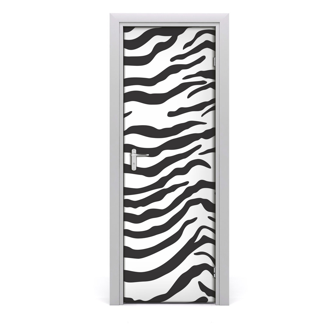 Haus Hintergrund Zebra Tür Aufkleber