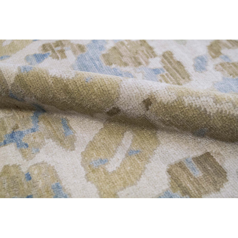 Tapis beige noué à la main de haute qualité