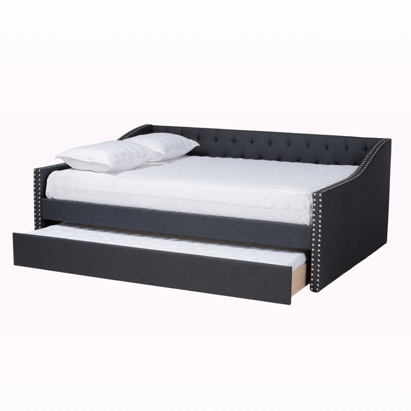Weldon Upholstered Daybed, Queen, Light Beige