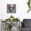  «Floral Raccoon» par Elizabeth Tyndall, art mural en métal, 12 po x 12 po-1012612510