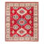 Tapis de couloir rouge en laine noué à la main de conception unique 2 pi 7 po x 6 pi 5 po Adhan