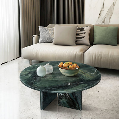 Table basse ronde naturelle, 70 H 32 cm, facile à assembler, veinage unique, pièce de décoration de luxe
