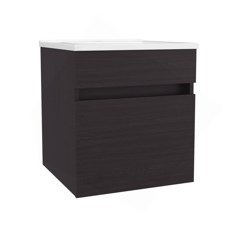 Meuble-lavabo flottant avec lavabo Belle, 1 porte, wengé Belle, Wengé