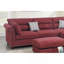 Canapé modulaire en velours rouge