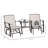 Outsunny Outdoor Glider Chairs With Coffee Table