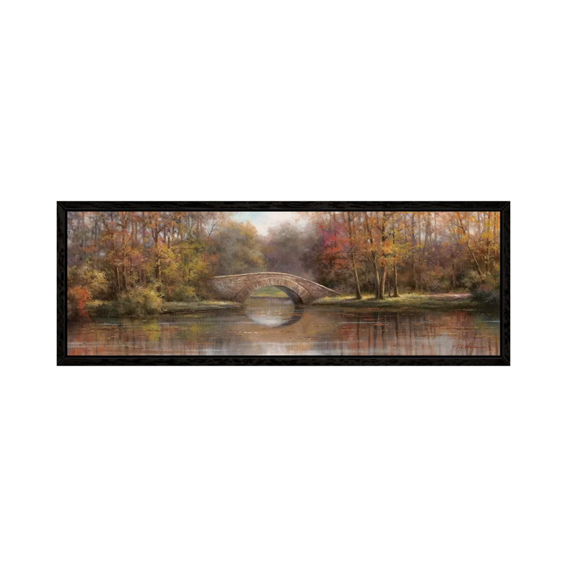 Along The River I by T.C. Chiu - Panoramic Gallery-Wrapped Canvas Giclée on Canvas, Black Framed, 121.92 cm H x 40.64 cm W