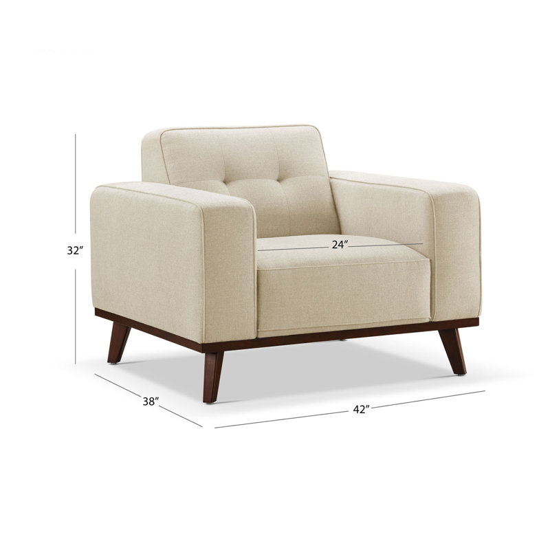 Fauteuil Lexandra, 100 % polyester beige
