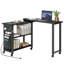 Table d'appoint rotative à 360 ° avec station de charge et sac de rangement, table de bout mobile avec 6 roulettes verrouillables pour le salon et la chambre à coucher-430480857
