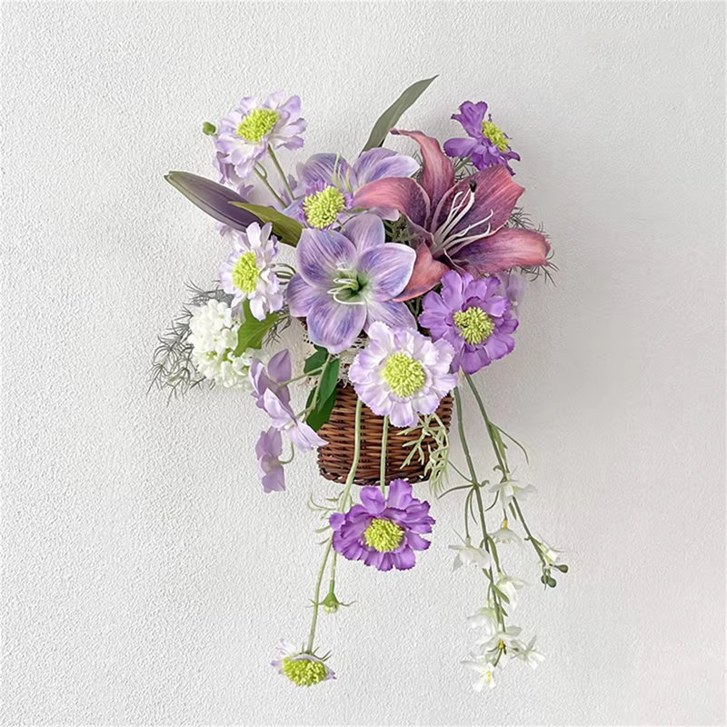 Fleur artificielle murale