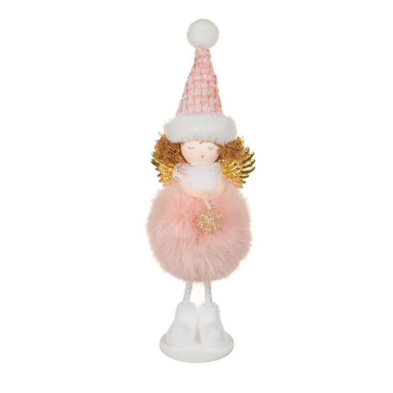 Paquet de 10 poupées suspendues en tissu rose