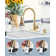 Single Handle Stainless Steel Pull-Down Kitchen Faucet with Air Gap Kit Combo