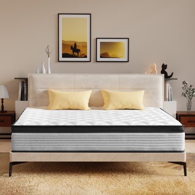Matelas à ressorts ensachés hybride de 12 pouces pour un mélange parfait de soutien et de confort