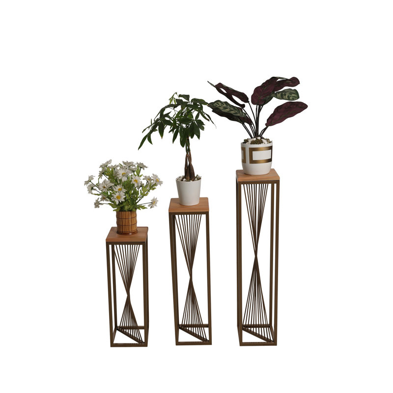 Aakash Side Table Set, Gold