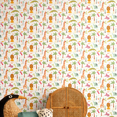 Hoopla Walls Safari Boogie Fruit Salad 10m Wallpaper