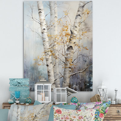 «Silver Blue Tree Birchs Breath» sur toile