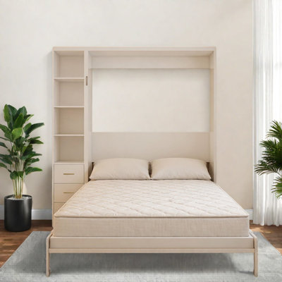 Grands lits modernes et peu encombrants, cadre en MDF avec rangement pour la maison