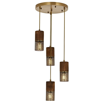Demps 4 - Light Shaded LED Chandelier