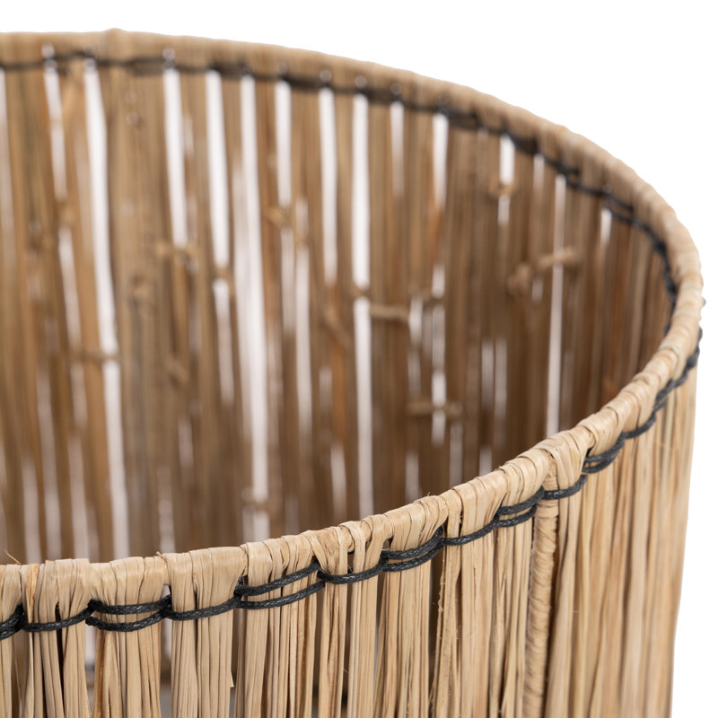 Chioma Terracotta - Grass Novelty Lamp, Natural Black