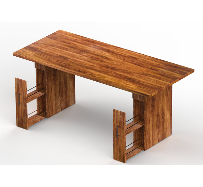 Rectangular 179.8Cm L x 80Cm W Dining Table, Brown Wood