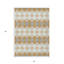 3' X 5' Gold Geometric Washable Indoor Outdoor Area Rug