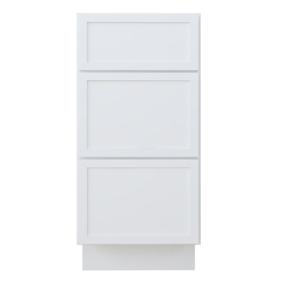 15" W Birch Plywood Freestanding Single Base 3 Drawers Storage Cabinet Vanity Art Base 