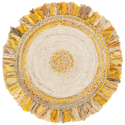 Abhay Hand Woven Jute, Cotton Rug