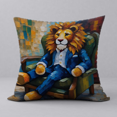 Abstract Reversible Throw Pillow