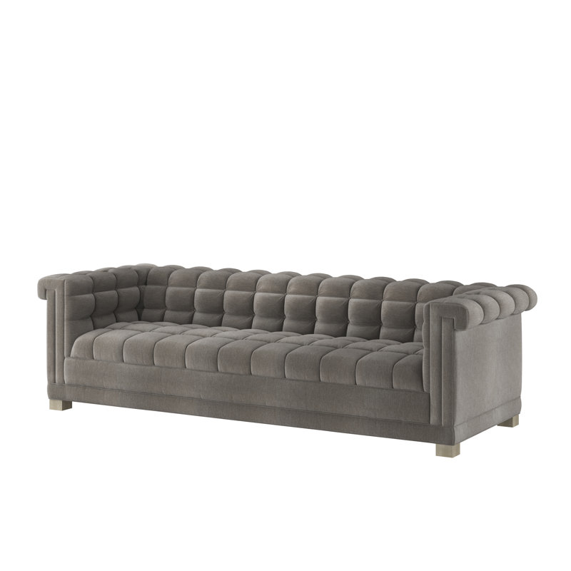 Vittorio Tufted Sofa, Synergy Oatmeal (Performance fabric) 1142-01, Hipster Gray