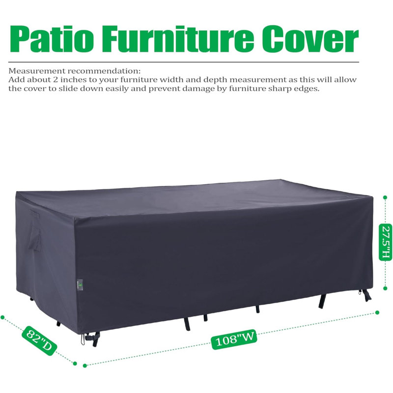 Patio Furniture Covers Waterproof Anti-UV Rip-Stop Fabric  Outdoor Furniture Cover