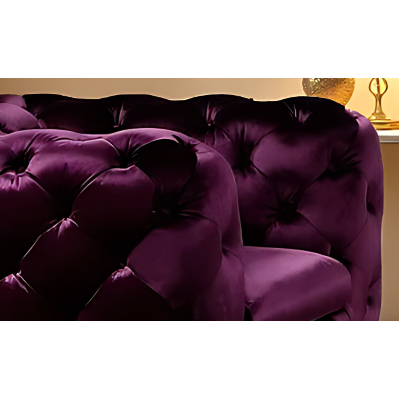 Chaise en tissu Hasnan, Tissu mauve