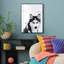Husky sibérien - Cadre photo, impression sur verre