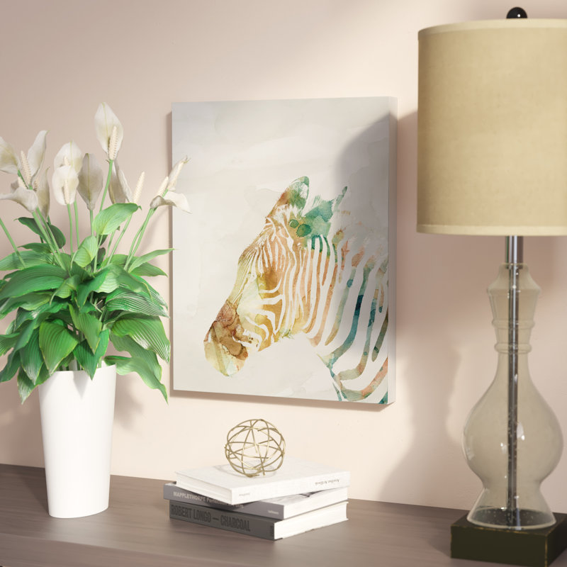 Reproduction d'art sur toile tendue, "African Zebra", H 20 po x l 16 po x P 1,5 po