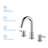 Circular Widespread Bathroom Faucet 3 Hole, 2-handle Bathroom Sink Faucet with Drain Assembly-53136767