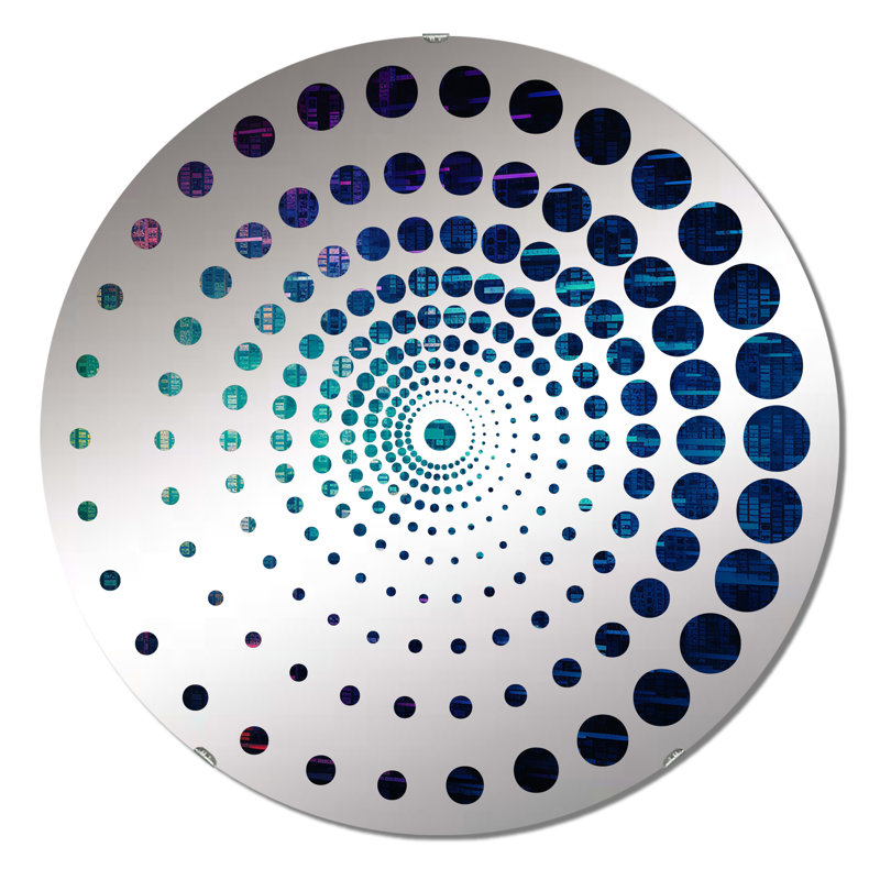 Catilaya - Spiral Circle Wall Mirror, 23.6" x 23.6"
