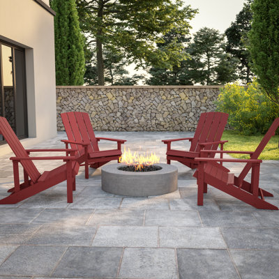 Balasi Outdoor All-Weather Poly Resin Wood Adirondack Chairs