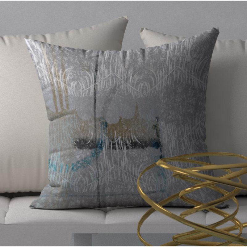 Abstract Reversible Throw Pillow, 24" x 24"