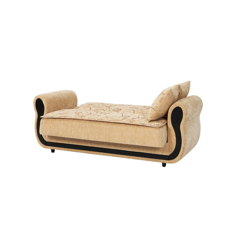 Causeuse convertible avec rangement PrimeNest Averna Collection, Beige